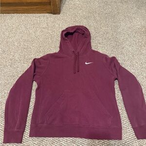 Nike Womens Burgundy Hoodie Sweater